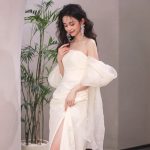 Tube Top Light Wedding Dress Bride Simple Long - Image 2