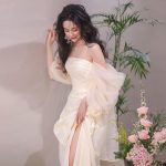 Tube Top Light Wedding Dress Bride Simple Long - Image 3