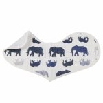 In The Wild Elephant Cotton Burp Cloth Bib 2PK - Image 3