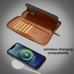 Apple iPhone 14 Series Detachable and Zipper Leather Wallet Case - PMW - Image 28