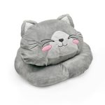 Glow in the dark Blanket, Moon Stars & Cat Neck Pillow-Gray - Image 3