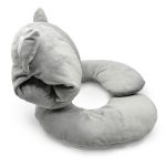 Glow in the dark Blanket, Moon Stars & Cat Neck Pillow-Gray - Image 4