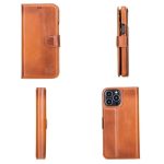 Full Leather Coating Detachable Wallet Case for Apple iPhone 13 Series - Image 6