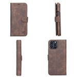 Full Leather Coating Detachable Wallet Case for Apple iPhone 13 Series - Image 11