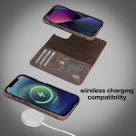 Full Leather Coating Detachable Wallet Case for Apple iPhone 13 Series - Image 12