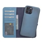 Full Leather Coating Detachable Wallet Case for Apple iPhone 13 Series - Image 18