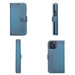 Full Leather Coating Detachable Wallet Case for Apple iPhone 13 Series - Image 23