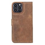 Full Leather Coating Detachable Wallet Case for Apple iPhone 13 Series - Image 26
