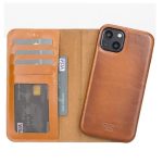 Full Leather Coating Detachable Wallet Case for Apple iPhone 13 Series - Image 30