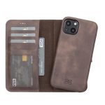 Full Leather Coating Detachable Wallet Case for Apple iPhone 13 Series - Image 37
