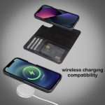 Full Leather Coating Detachable Wallet Case for Apple iPhone 13 Series - Image 46