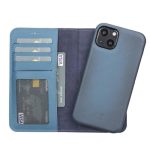 Full Leather Coating Detachable Wallet Case for Apple iPhone 13 Series - Image 48