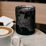 St. Marys - Georgia Engraved Map Insulated Cup in Matte Black - Image 4