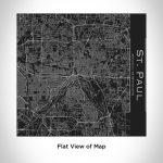 St. Paul - Minnesota Map Tumbler in Matte Black - Image 2