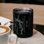 Sylva - North Carolina Engraved Map Insulated Cup in Matte Black
