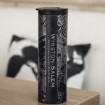 Winston-Salem - North Carolina Map Tumbler in Matte Black - Image 2
