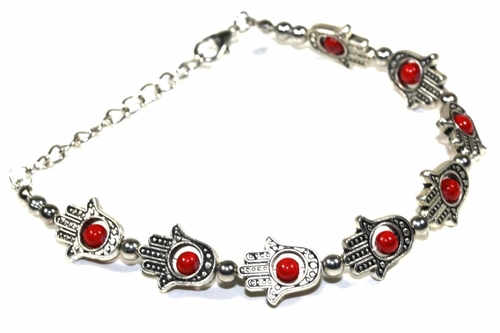 054_spo-1.jpg Hamsa Hands & Vibrant Bead Bracelet - Image 1