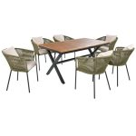 7 Pieces Patio Dining Set, All-Weather Outdoor Furniture Set with - Image 9