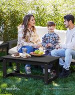 HDPE Outdoor Patio Furniture Set, 7-Piece Outdoor Sectional Patio - Image 10