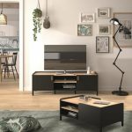 TV furniture Gami Black Oak (136 x 40 x 44 cm) - Image 2