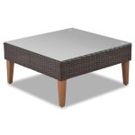 4-pieces Outdoor Wicker Sofa Set, Patio Furniture with Colorful - Image 9