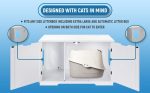 X-Large Cat Washroom Bench Litter Box Enclosure Furniture Box House - Image 5