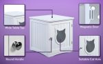 Cat House Side Table, Nightstand Pet House, Litter Box Enclosure - Image 6