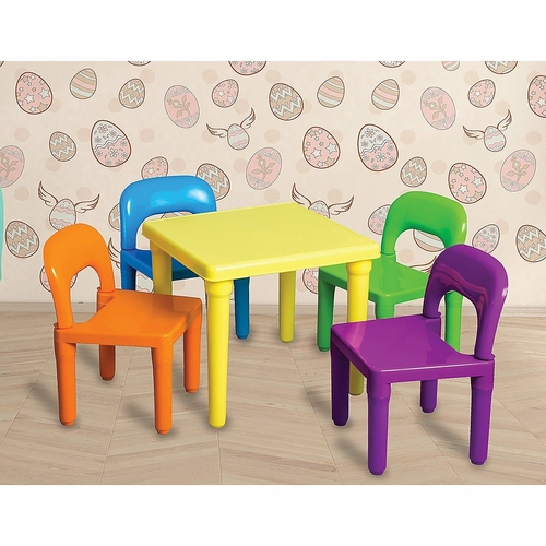 4790a0a7886c8eb2ec92e7e7703f76c7_2048x.jpg Kids Table and Chairs Play Set Toddler Child Toy Activity Furniture - Image 1