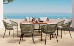 7 Pieces Patio Dining Set, All-Weather Outdoor Furniture Set with - Image 4