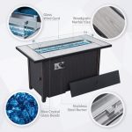 7 PCS Outdoor Furniture Sets 60000BTU 45-Inch Outdoor Propane Fire Pit - Image 4