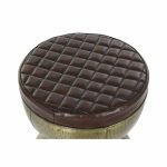 Occasional Furniture DKD Home Decor Golden Metal Leather Dark brown - Image 6