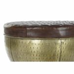 Occasional Furniture DKD Home Decor Golden Metal Leather Dark brown - Image 7