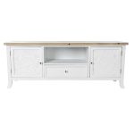 TV furniture DKD Home Decor White Multicolour Natural Metal Fir - Image 6