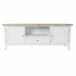 TV furniture DKD Home Decor White Multicolour Natural Metal Fir - Image 5