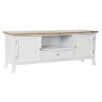 TV furniture DKD Home Decor White Multicolour Natural Metal Fir - Image 2