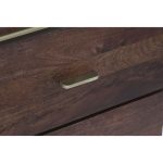 TV furniture DKD Home Decor Brown Steel Mango wood (140 x 40 x 48 cm) - Image 4