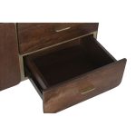 TV furniture DKD Home Decor Brown Steel Mango wood (140 x 40 x 48 cm) - Image 5