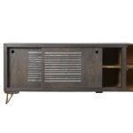 TV furniture DKD Home Decor Metal Brown Mango wood 160 x 40 x 50 cm - Image 3
