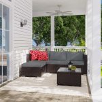 Outdoor Patio Furniture Sets All Weather Outdoor Sofa PE Garden - Image 7