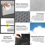 7 PCS Outdoor Furniture Sets 60000BTU 45-Inch Outdoor Propane Fire Pit - Image 5