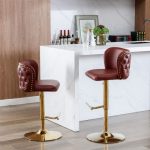 Furniture,Swivel Barstools Adjusatble Seat Height, Modern PU - Image 8