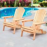 Gardeon Set of 2 Patio Furniture Outdoor Chairs Beach Chair Wooden - Image 8