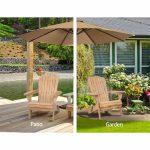 Gardeon Set of 2 Patio Furniture Outdoor Chairs Beach Chair Wooden - Image 9