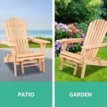 Gardeon Adirondack Outdoor Chairs Wooden Sun Lounge Patio Furniture - Image 3