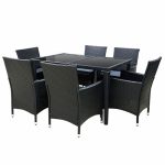 Gardeon Outdoor Furniture 7pcs Dining Set - Image 4