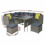Gardeon Outdoor Furniture Patio Set Dining Sofa Table Chair Lounge - Image 2