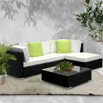 Gardeon 5PC Outdoor Furniture Sofa Set Wicker Garden Patio Pool Lounge - Image 9