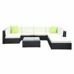 Gardeon 8PC Sofa Set with Storage Cover Outdoor Furniture Wicker - Image 3