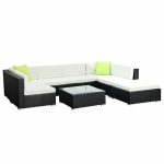 Gardeon 8PC Sofa Set with Storage Cover Outdoor Furniture Wicker - Image 4