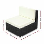 3PC Gardeon Outdoor Furniture Sofa Set Wicker Rattan Garden Lounge - Image 2